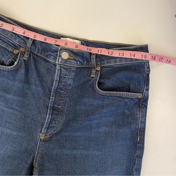 AGOLDE || Riley Long High Rise Straight Leg Stretch Jeans Divided 30 - Picture 7 of 9